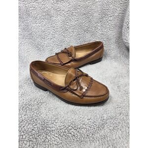 Allen Edmonds Woodstock Kiltie Slip On Loafer Tan Brown‎ Dress Shoes Size 11 EEE